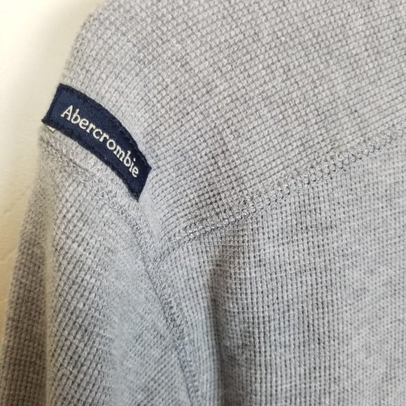 Abercrombie & FItch Mens L Gray Long Sleeves Crew - Picture 8 of 8
